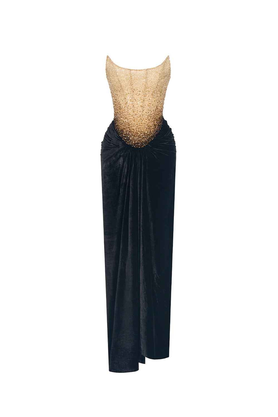 Black Champagne Crystalized Dress