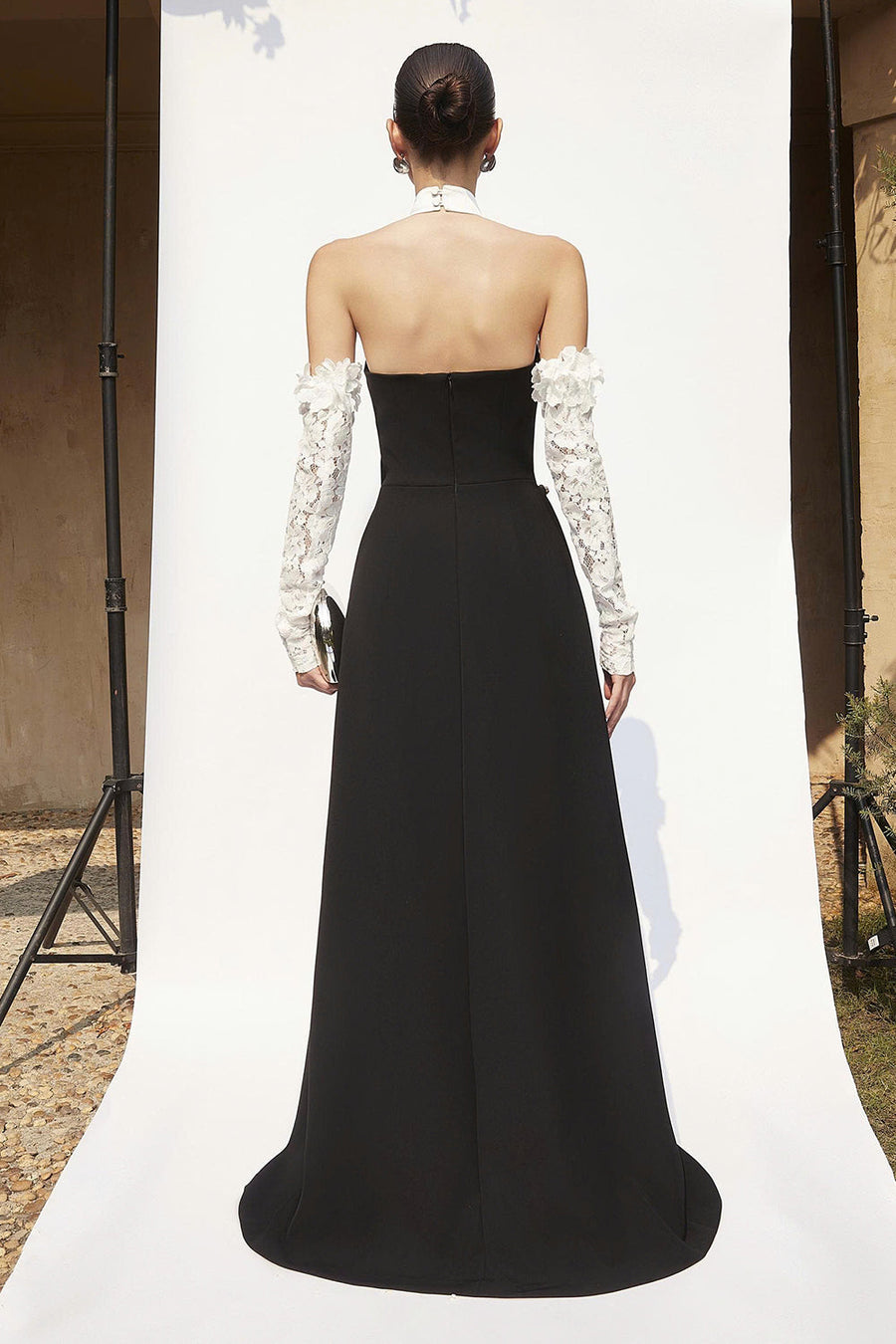 Hamilton Halter Neck Pleated Maxi Dress 10