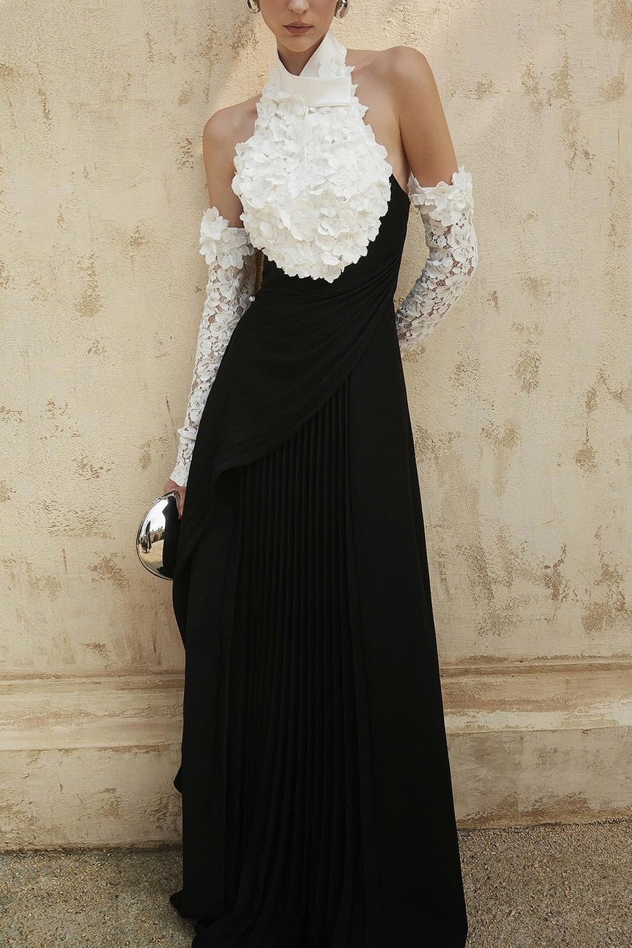 Hamilton Halter Neck Pleated Maxi Dress 6