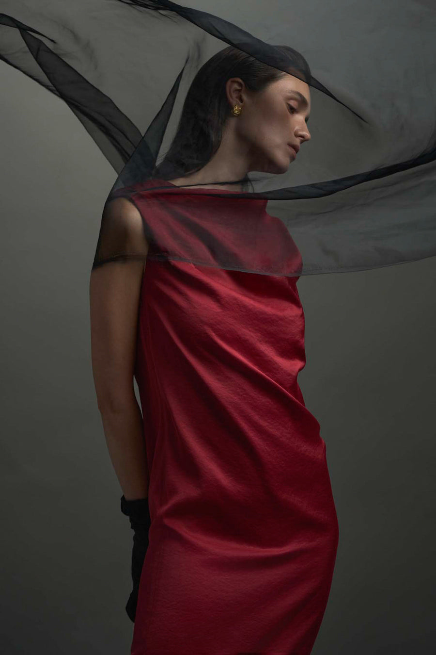 Hestia Boat Neck Draped Maxi Dress 5