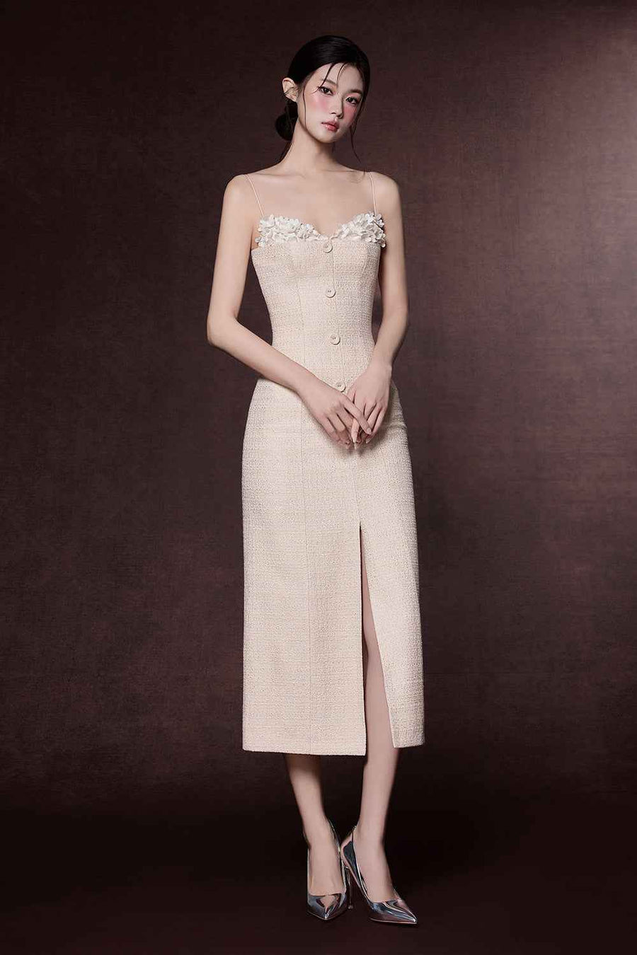 Hyatt Sweetheart Applique Midi Dress