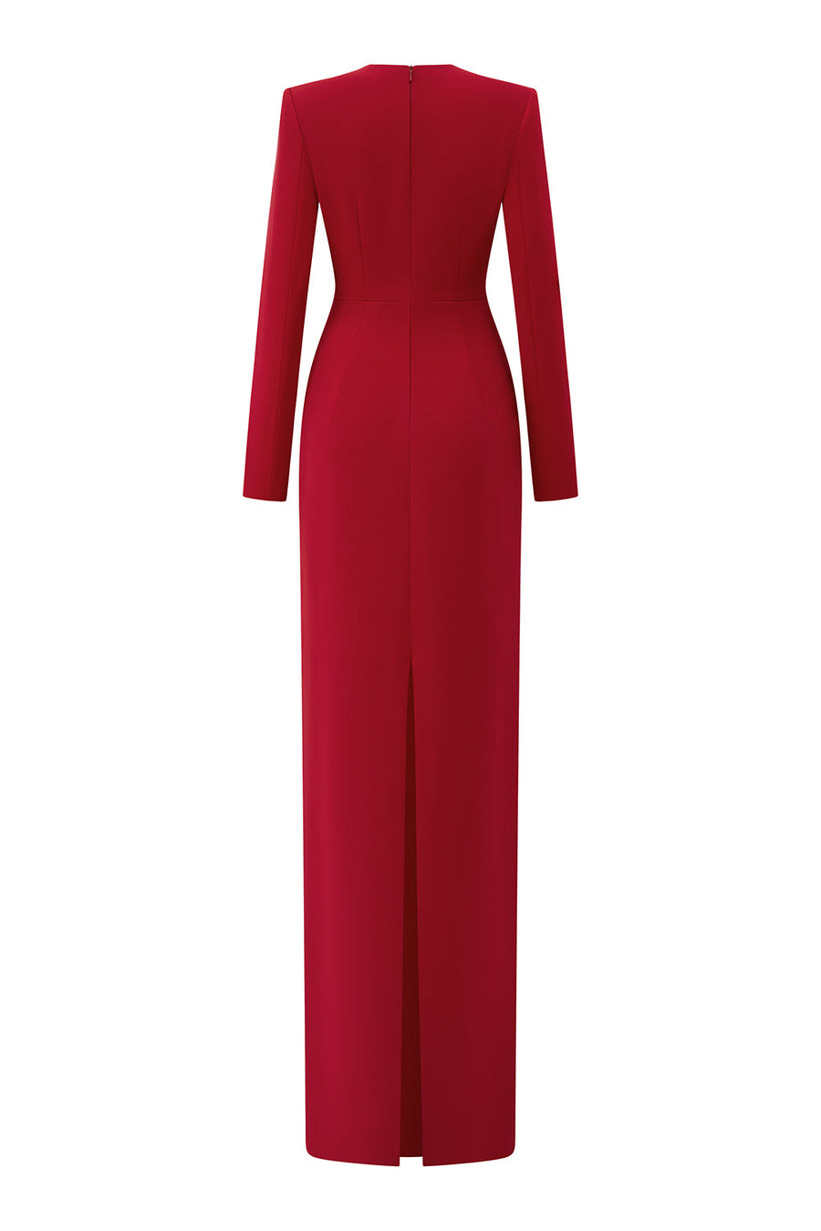 Paris Sheath Plunge Neck Crepe Floor Length Dress Gown Dress I.H.F Atelier