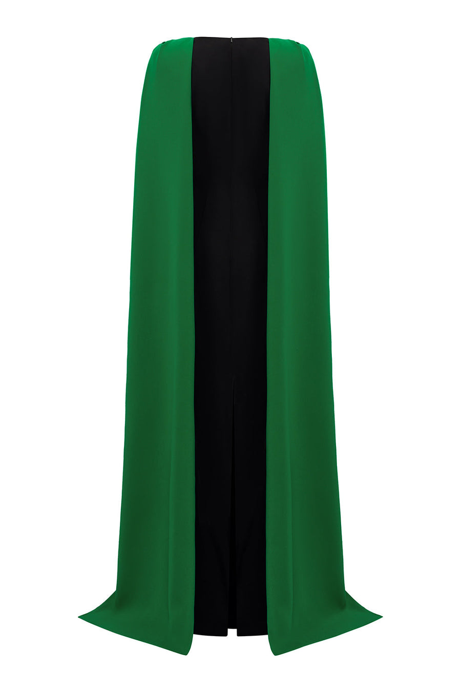 Autumn Cape V-Neck Crepe Floor Length Dress Gown Dress I.H.F Atelier