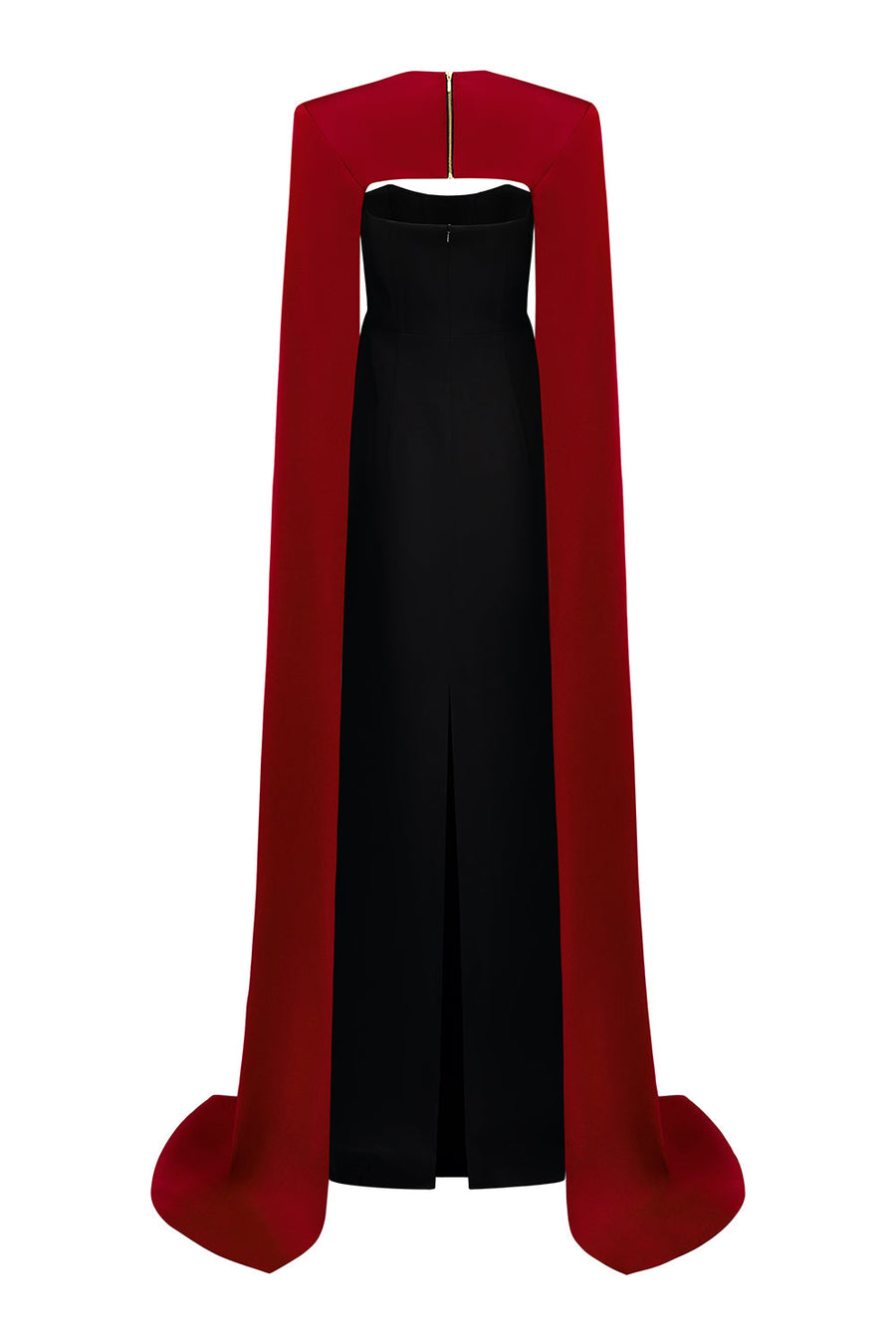 Kallie Sheath Cape Sleeved Velvet Floor Length Dress Gown Dress I.H.F Atelier