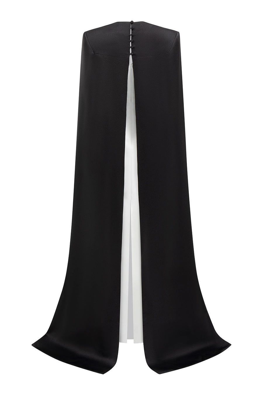 Arya Sheath Cape Shoulder Silk Crepe Floor Length Dress Gown Dress I.H.F Atelier