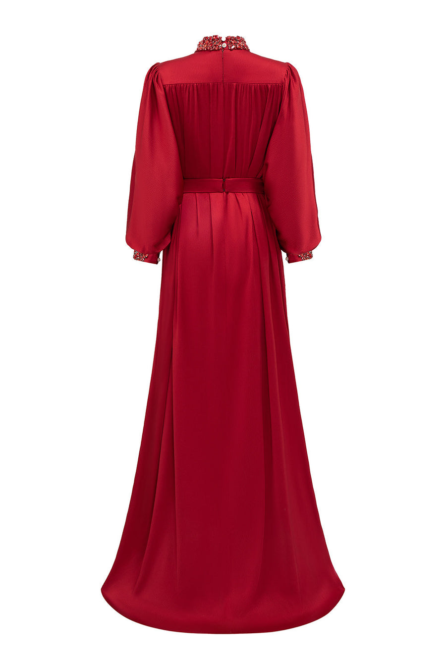 Christina Flared Batwing Sleeved Silk Floor Length Dress Gown Dress I.H.F Atelier