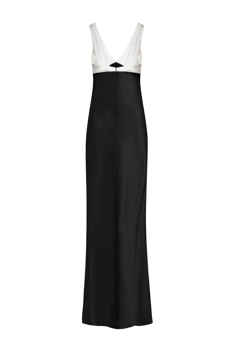 Massena Sheath V-Neck Sateen Maxi Dress 6