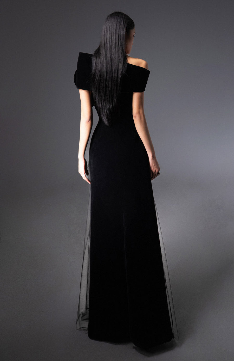 Lester A-line Side Pleated Polyester Floor Length Dress 7