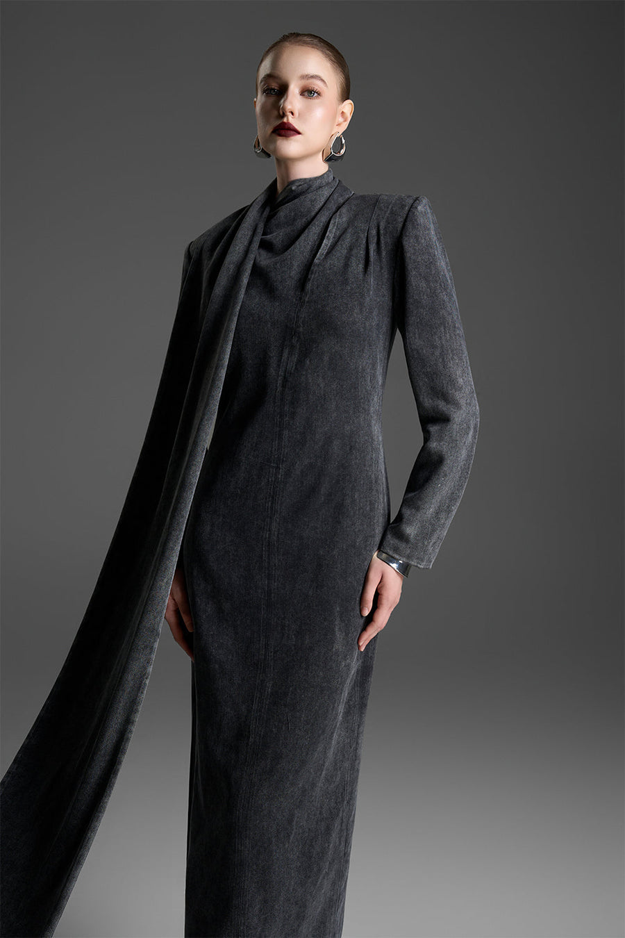 Inés Scarf Draped Maxi Dress 1