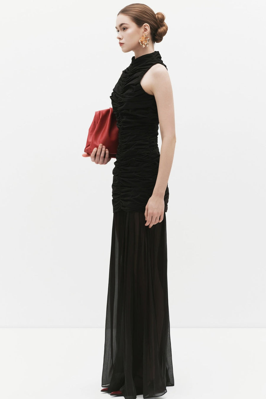 Ingrid A-line Draped Skirt 4