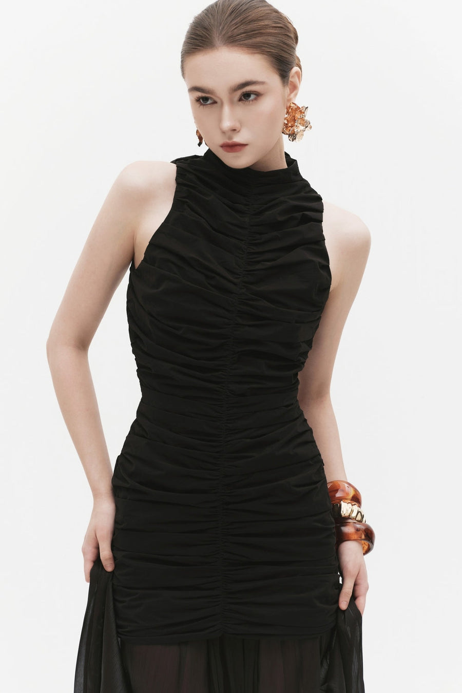Ingrid A-line Draped Skirt 2