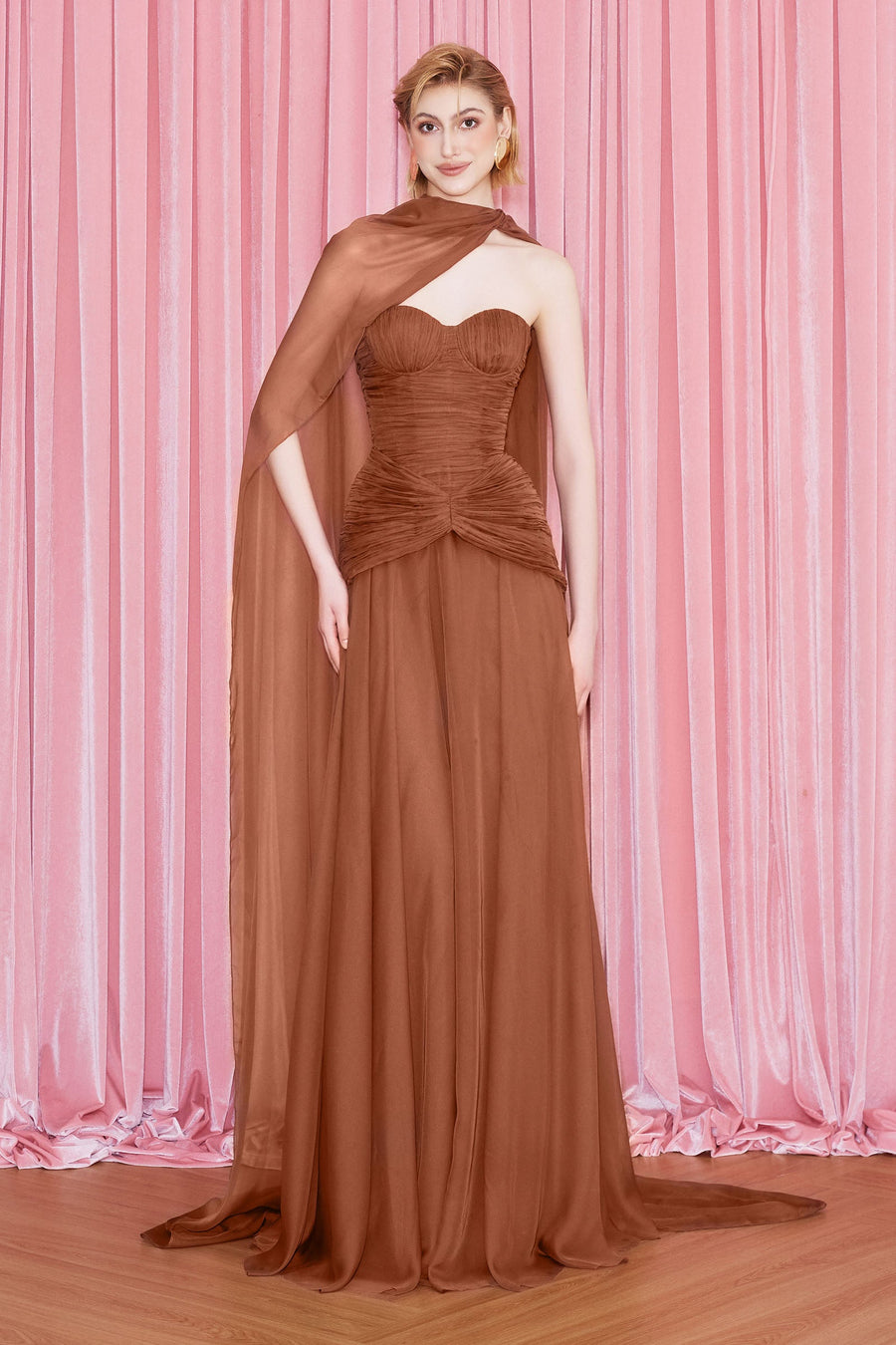 Isolde Ruched Maxi Dress 1