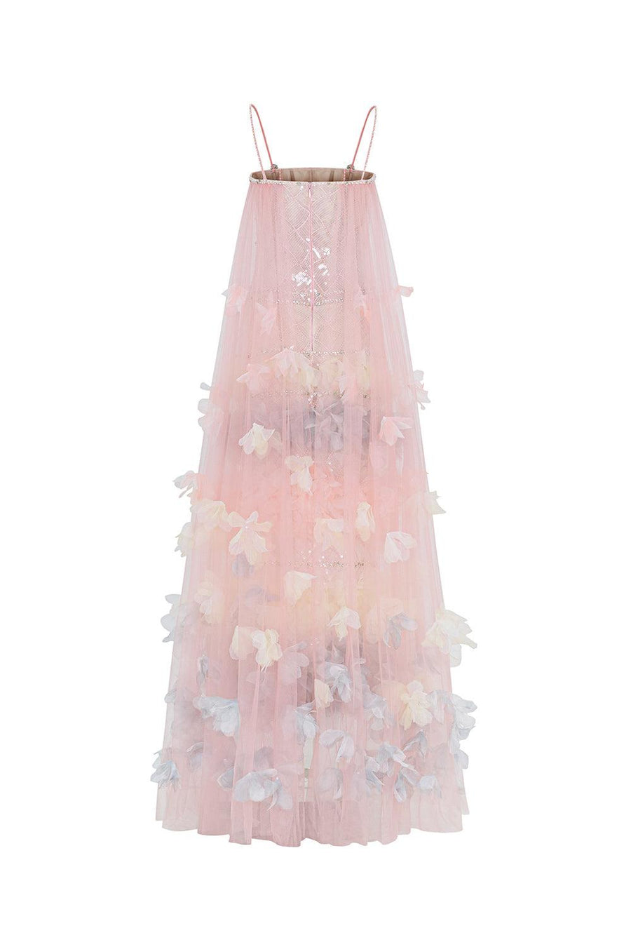 Issabella Sheath Ruffle Layer Mesh Sequin Maxi Dress Maxi Dress LINH PHUNG
