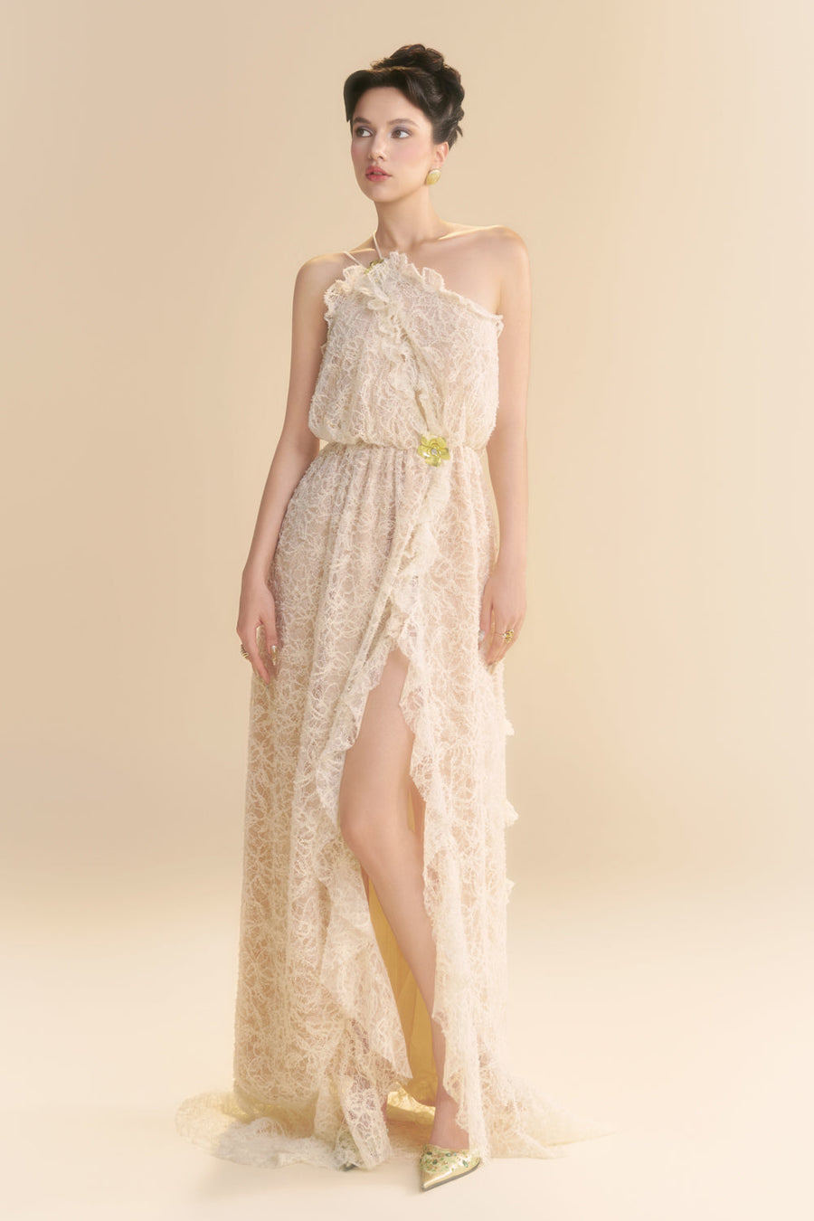 Ivoria Blouson Ruffle Maxi Dress 8