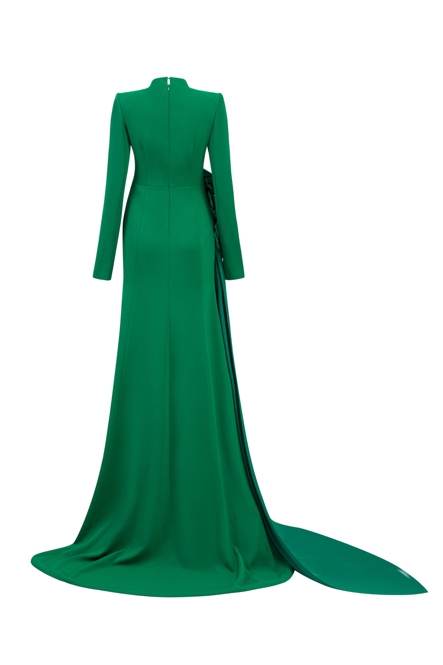 Divine Trumpet Cut-Out Polyester Spandex Floor Length Dress 4
