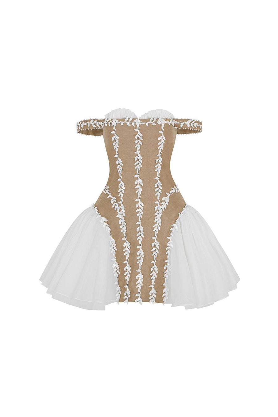 Josette Fit and Flare Off-Shoulder Taffeta Mini Dress Mini Dress LINH PHUNG