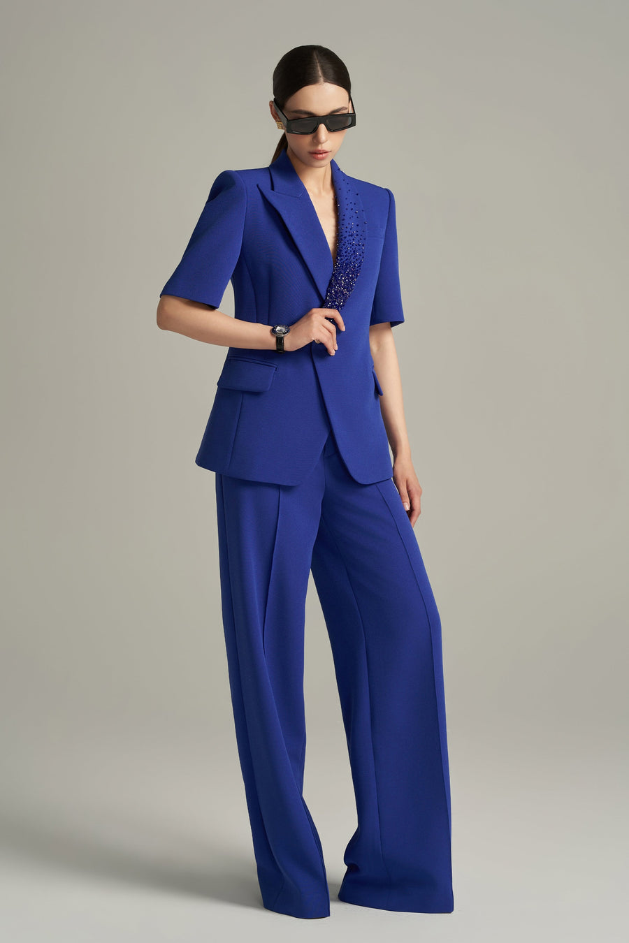 Lavinia Straight High Waist Cotton Floor Length Trousers 6