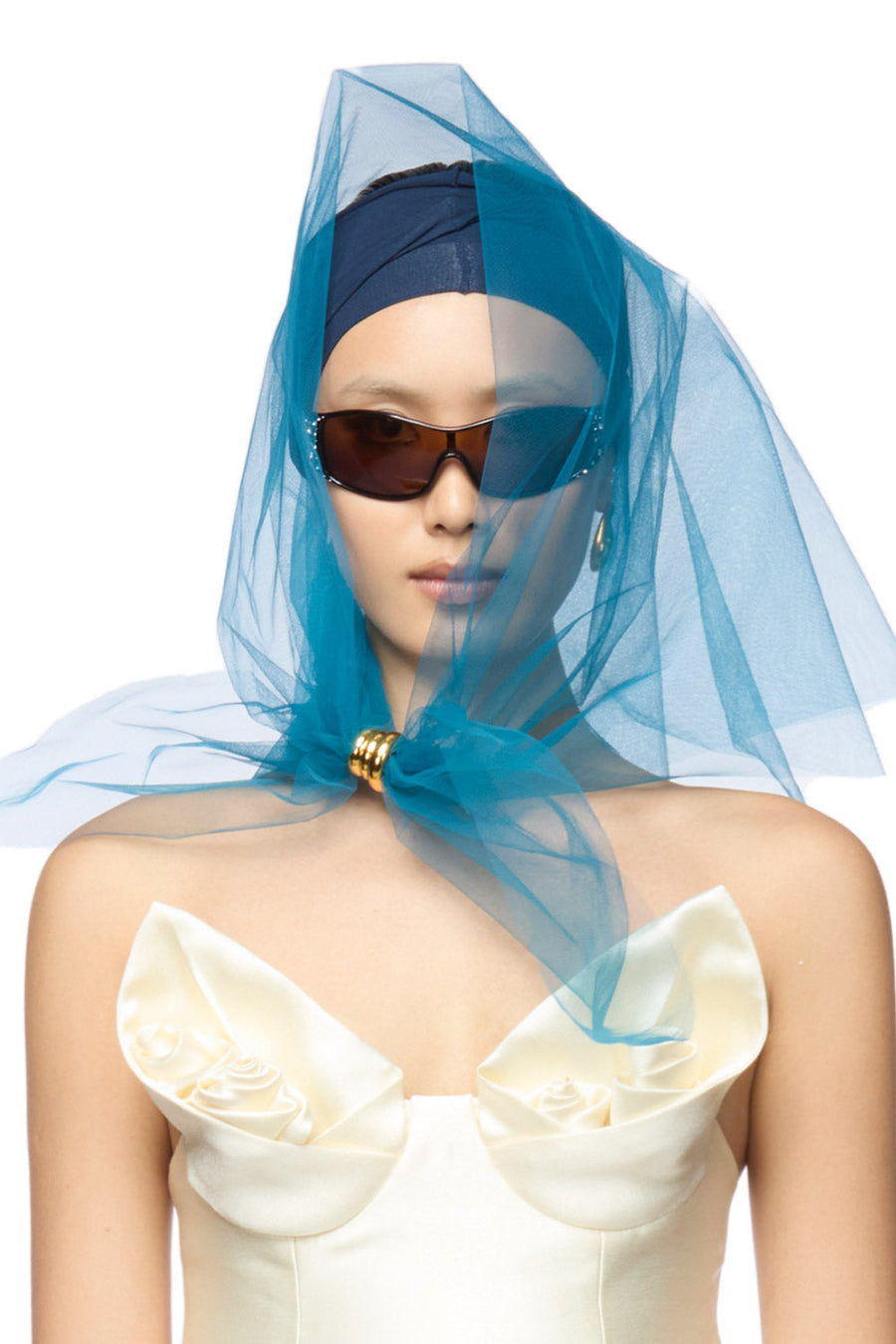 Kaiser Tulle Scarf Blue Scarf DAS LA VIE