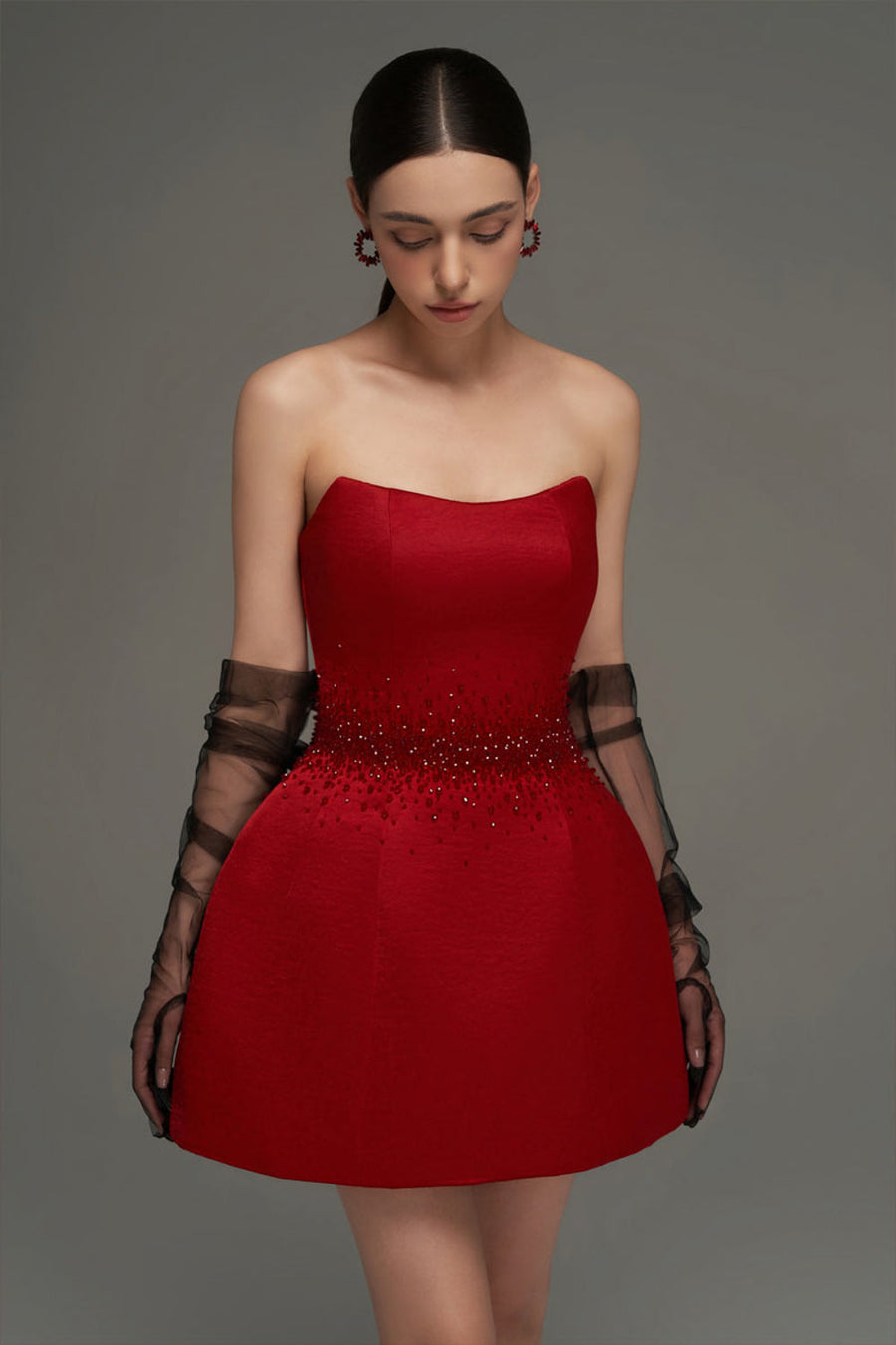 Kaliyah Sleeveless Rhinestone Mini Dress 2