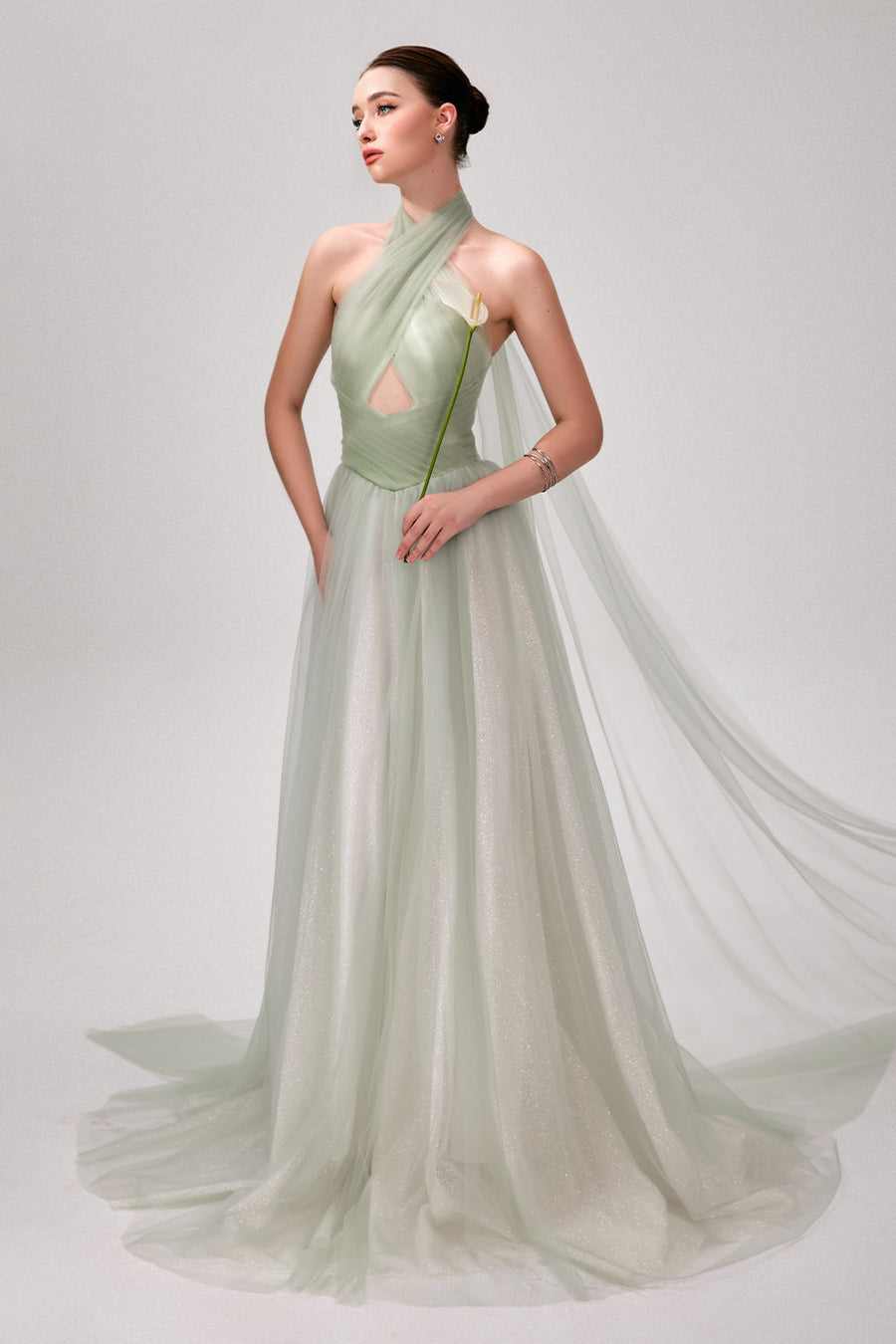 Karen Halter Draped Maxi Dress