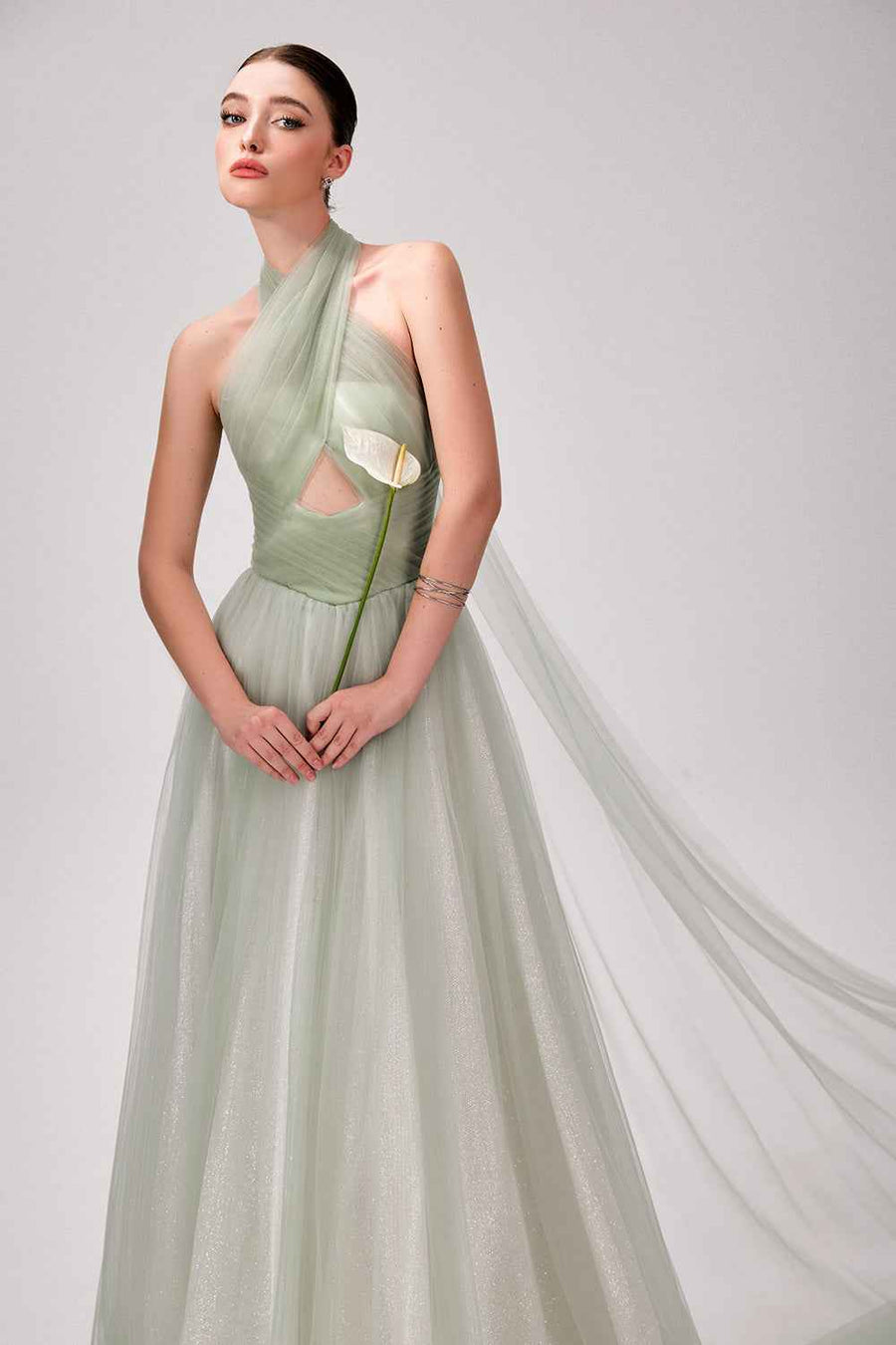 Karen Halter Draped Maxi Dress