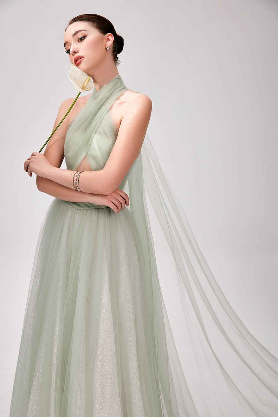 Karen Halter Draped Maxi Dress