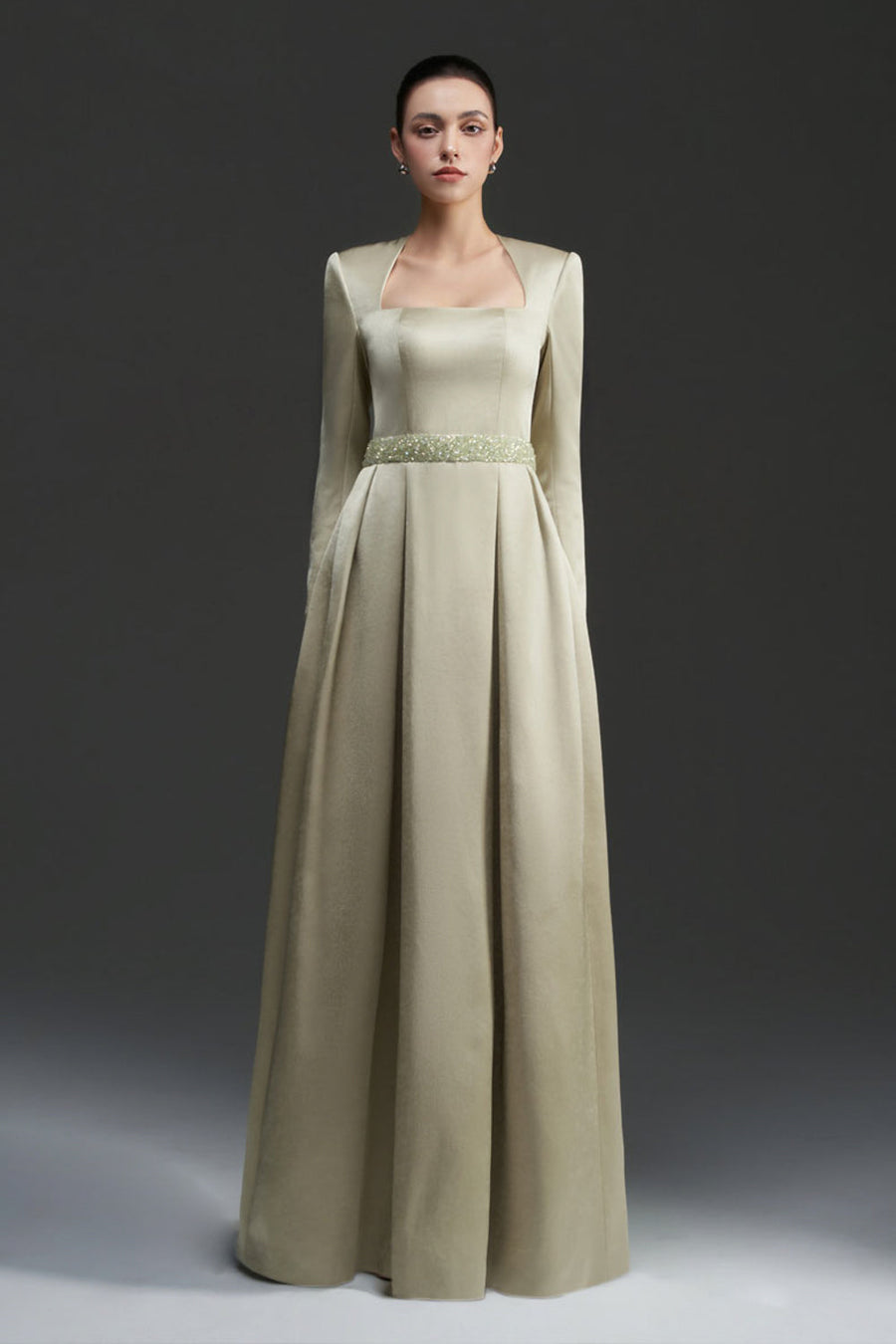 Kinsley Trapeze Neck Draped Maxi Dress 6