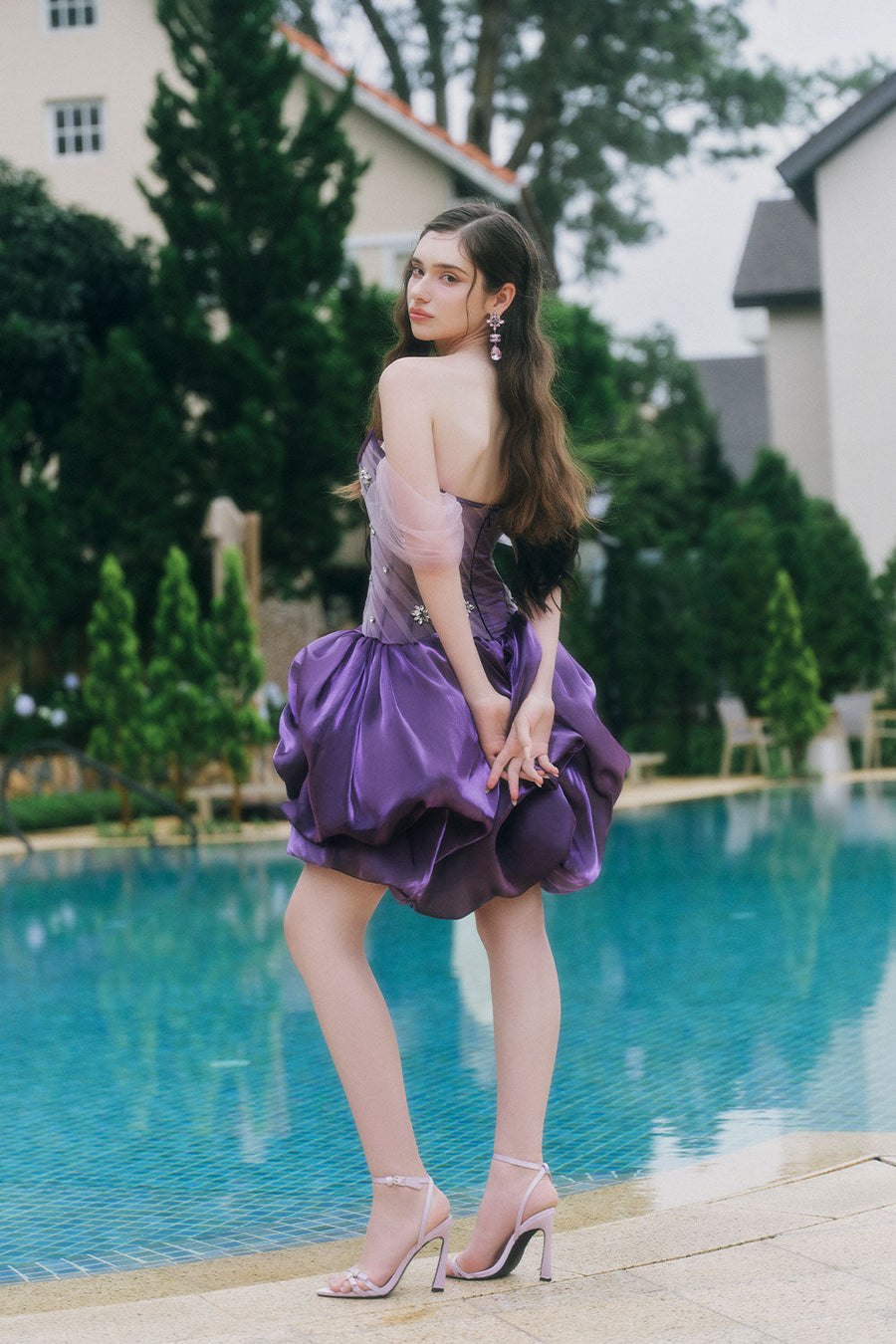 Fireball Puffy Off-Shoulder Organza Mini Dress Mini Dress LINH PHUNG