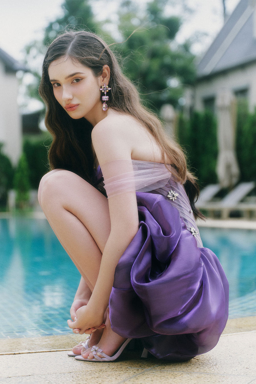 Fireball Puffy Off-Shoulder Organza Mini Dress Mini Dress LINH PHUNG
