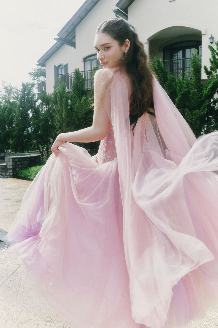 Roxie A-line Halter Neck Tulle Ankle Length Dress Maxi Dress LINH PHUNG