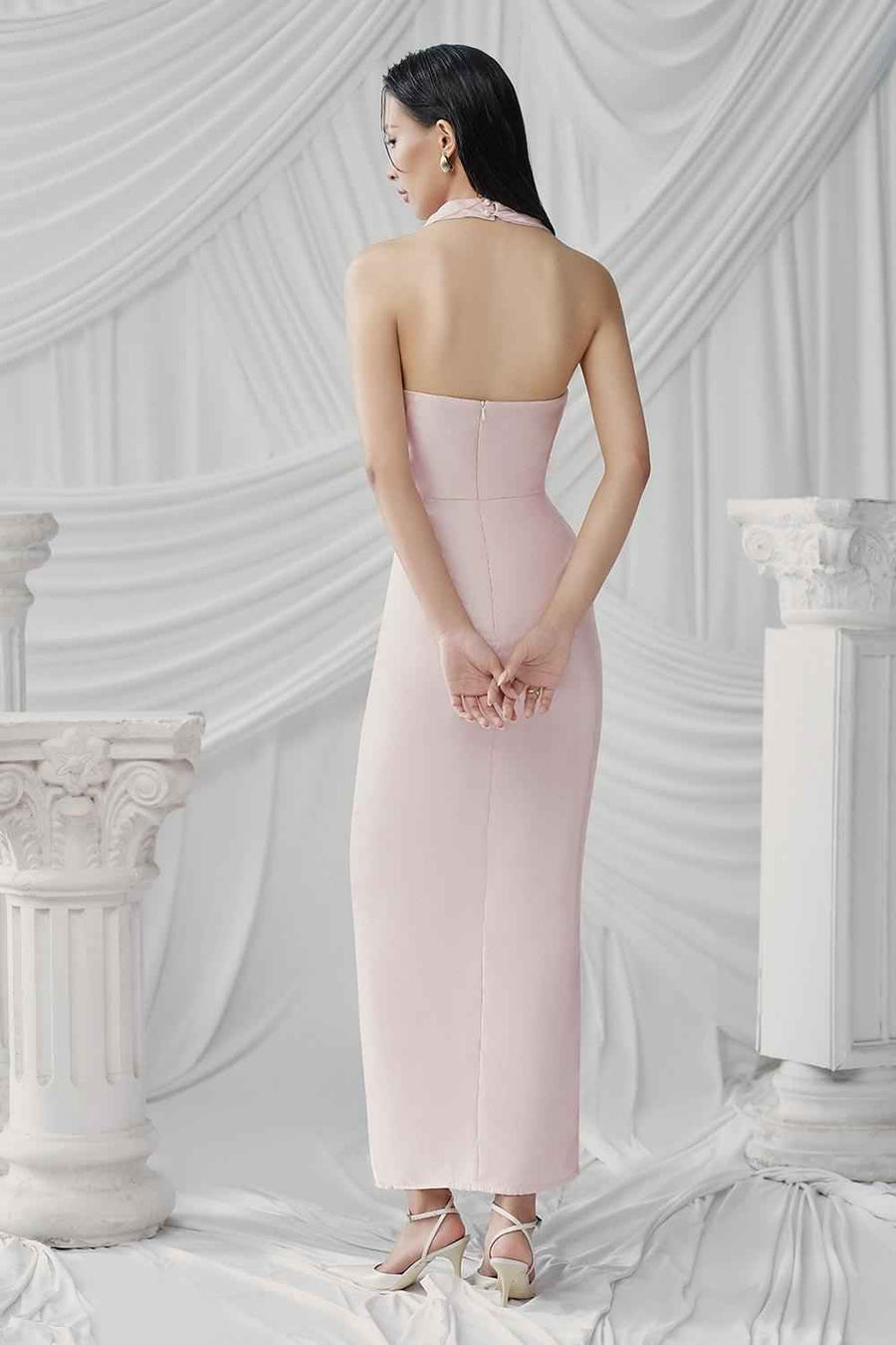 Primrose Sarong Back Zipper Silk Organza Ankle Length Dress Maxi Dress LaLING
