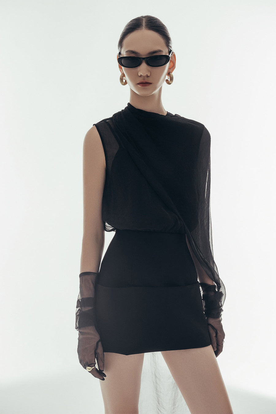 Margaret Blouson Cape Sleeved Twill Mini Set 2