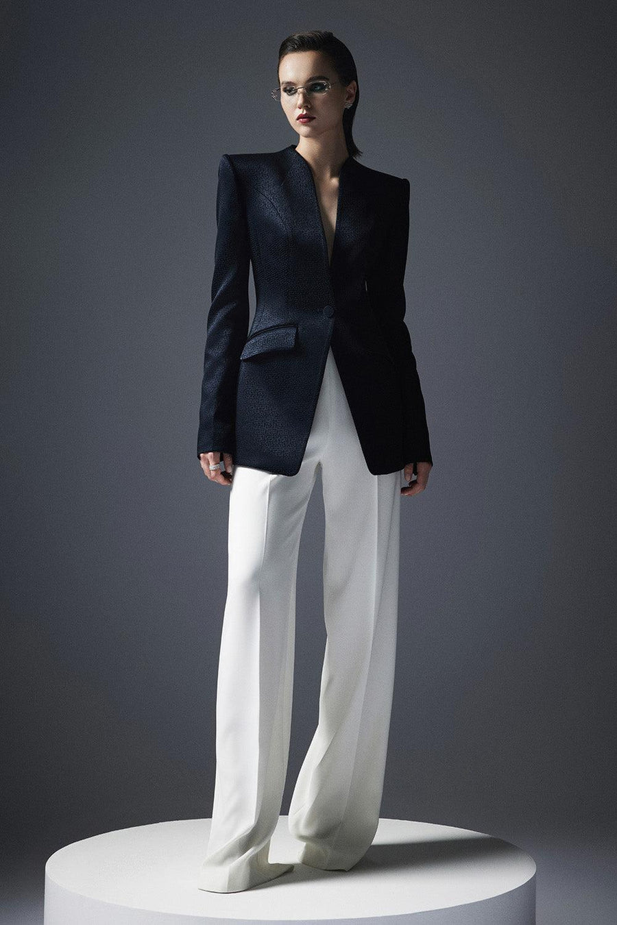 Kenya Straight Wide Leg Crepe Floor Length Pants 31