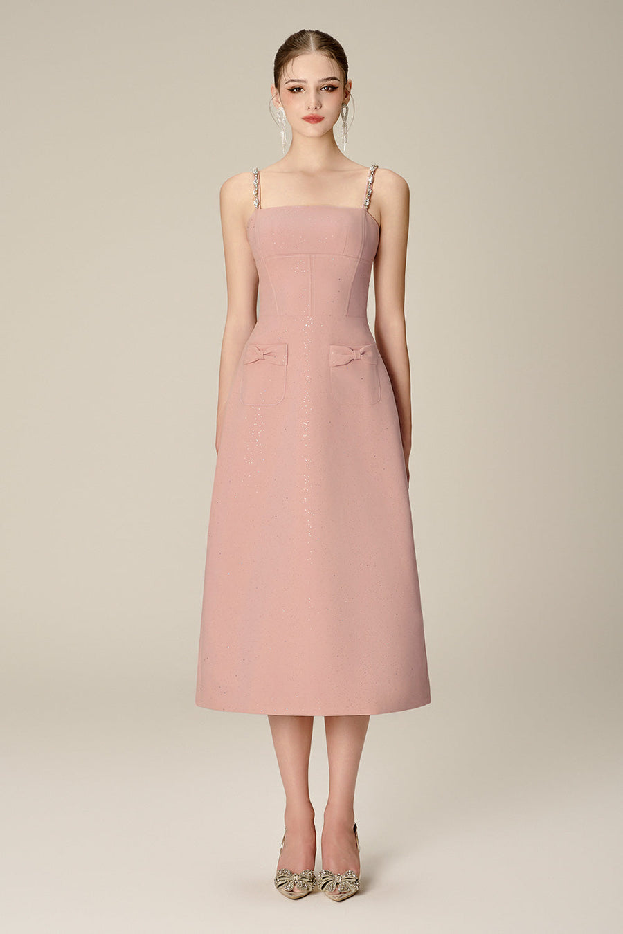 Lestia A-line Camisole Polycotton Calf Length Dress Midi Dress NHAT VY