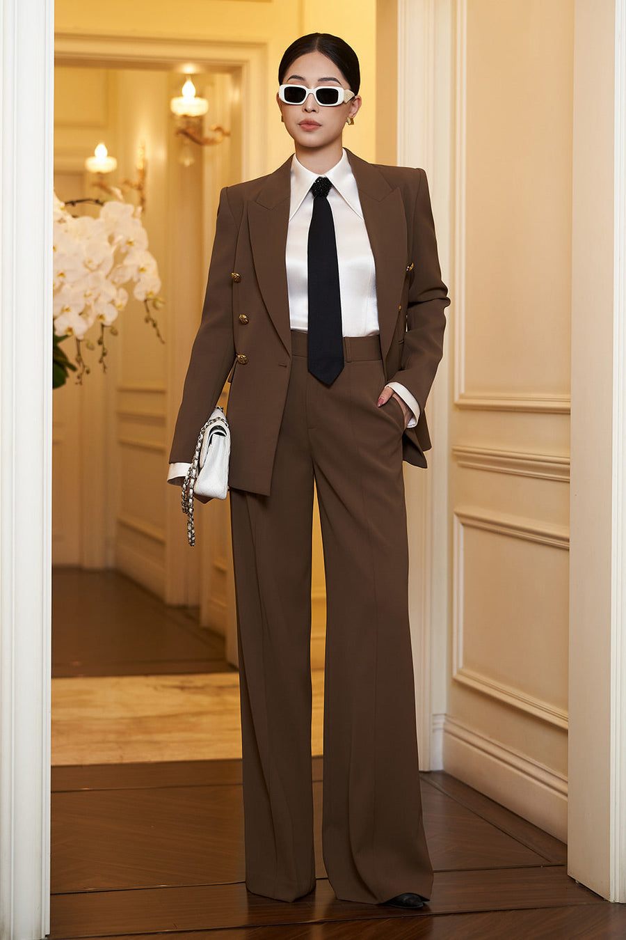 Katherin Straight Long Sleeved Corduroy Blazer 11