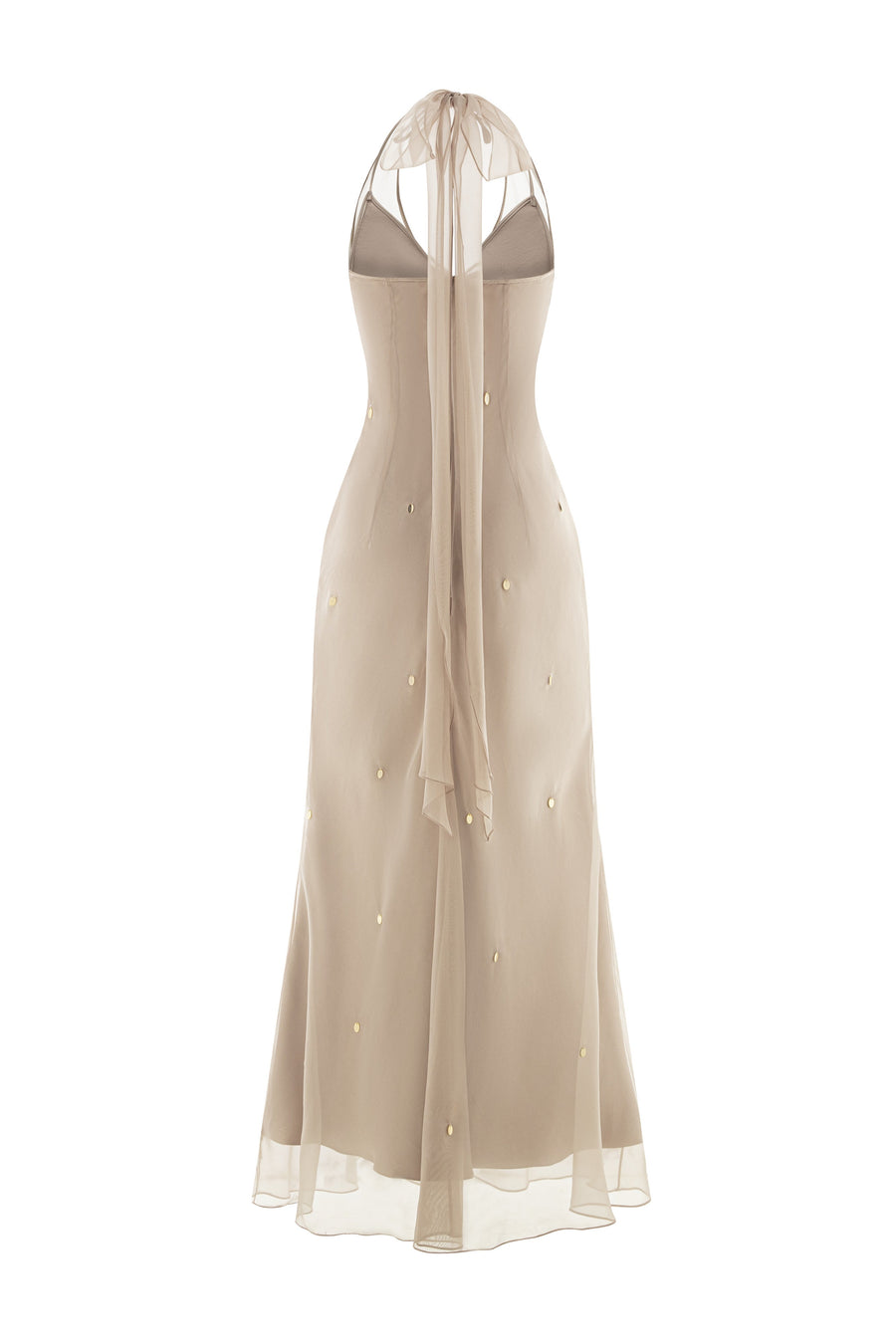 Dara A-line V-Neck Silk Chiffon Maxi Dress 5