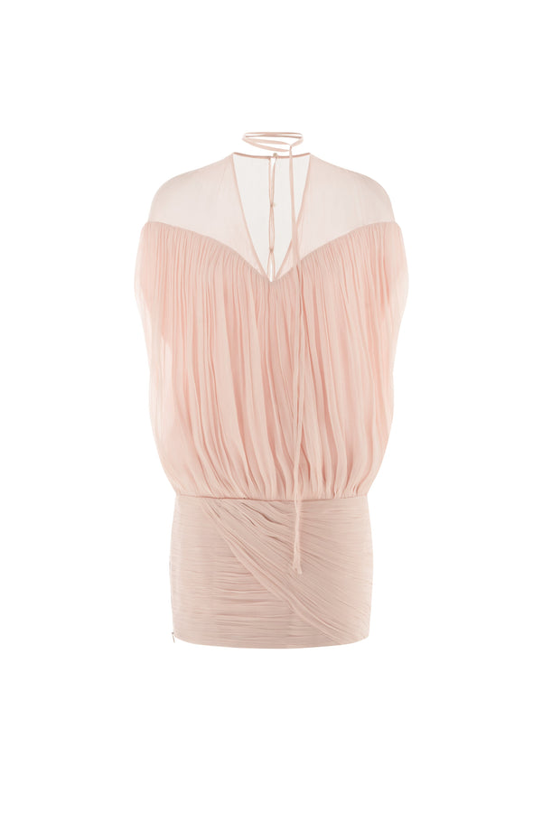 Layla Blouson Pleated Organza Mini Dress 1