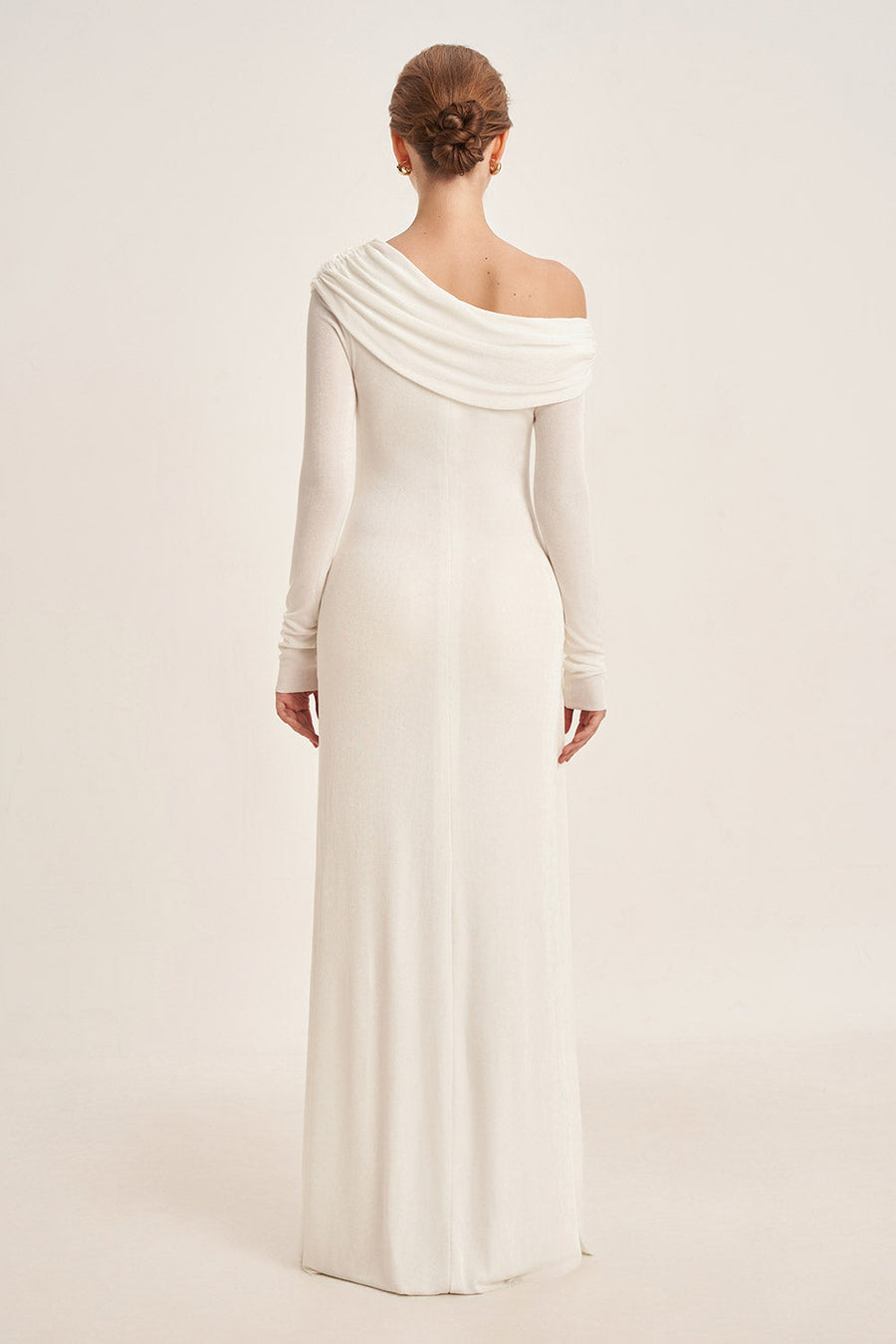 Dandelion Sheath Long Sleeved Elastic Cotton Floor Length Dress 6