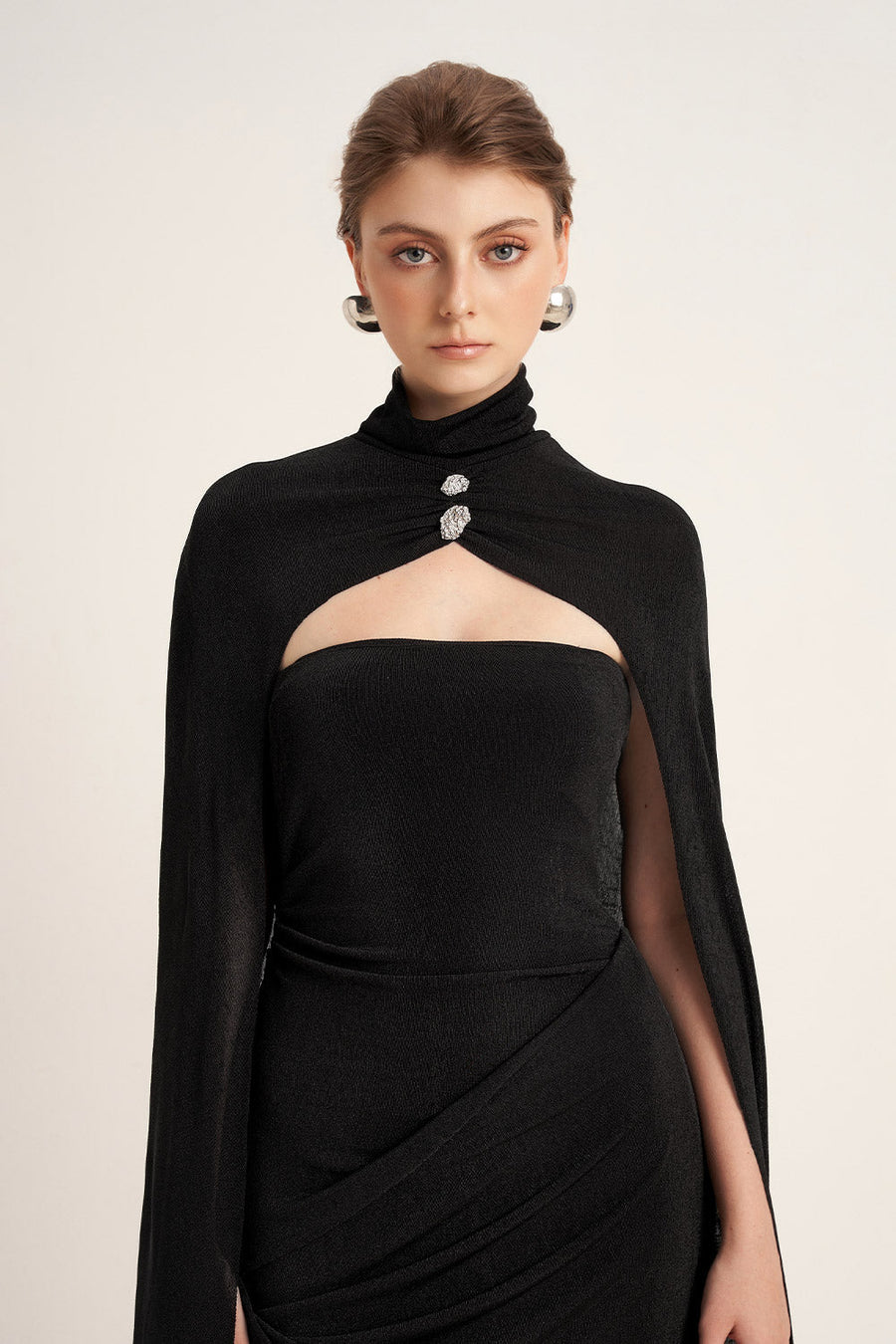 Pansy Sheath Straight Across Neck Elastic Cotton Floor Length Dress 2