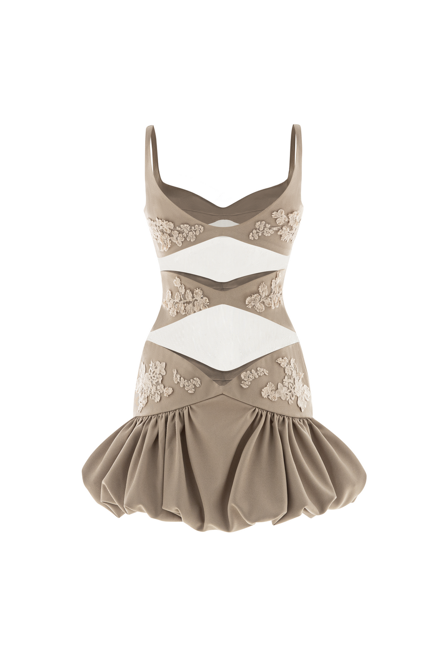 La Fata Bubble/Balloon See-Through Twill Mini Dress 1