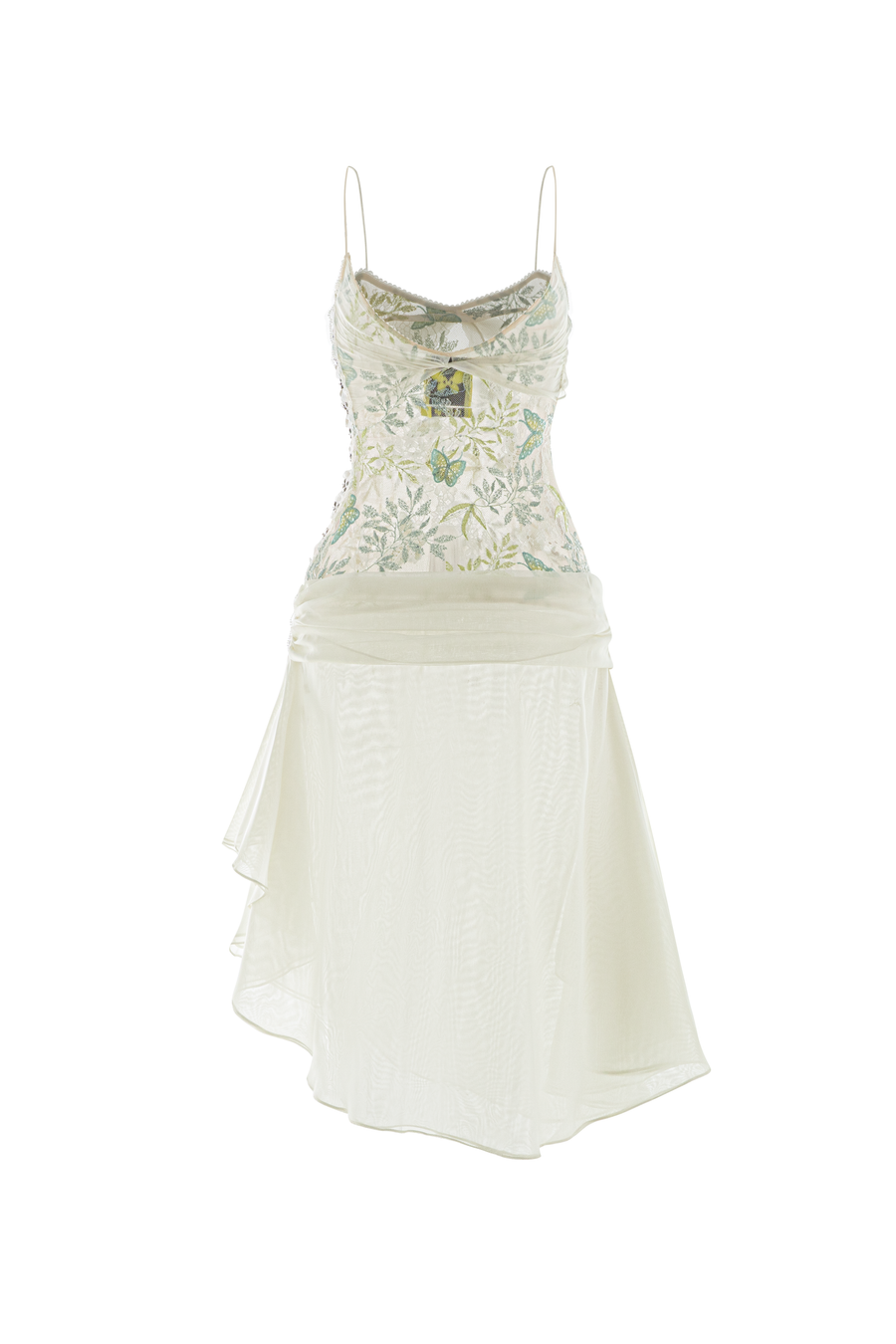 Diana Drop Waist Ruffle Layer Voile Knee-length Dress 4