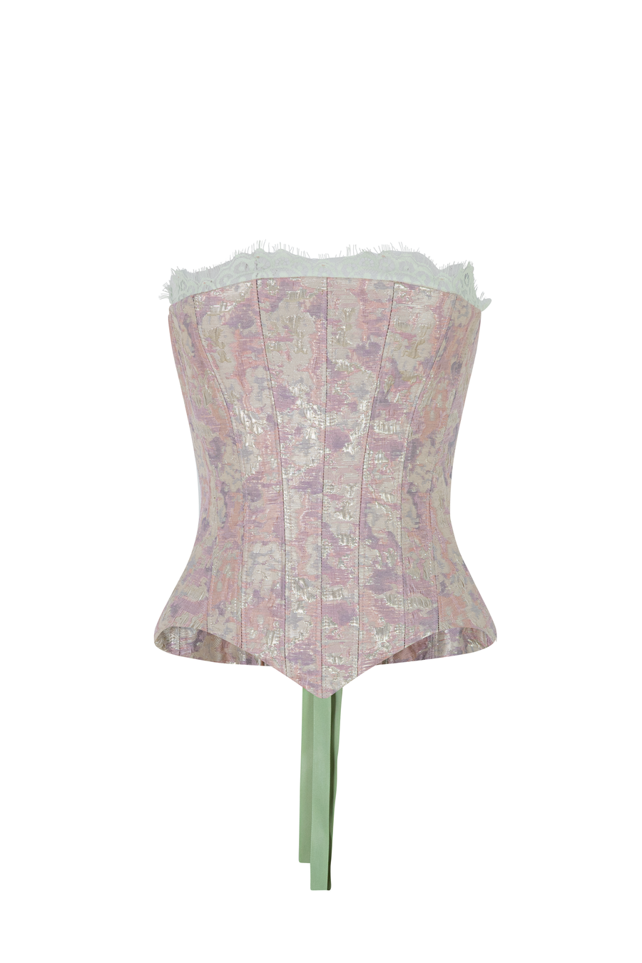 Carina Bodycon Sleeveless Brocade Corset 1