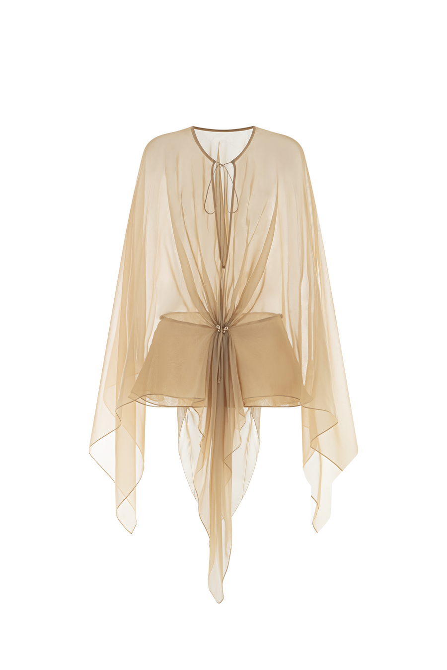 Leonetta Tent Sheer Voile Mini Dress 1