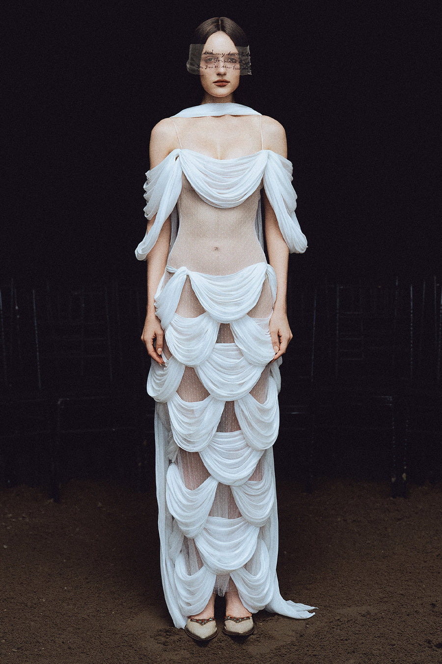 Lady Macbeth Sheath Draped Maxi Dress 1