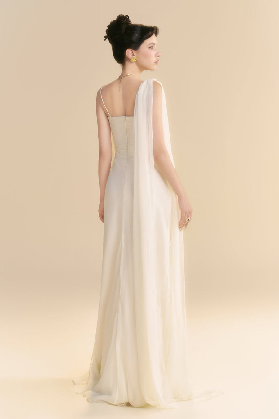 Larmes Sheath Draped Maxi Dress 3