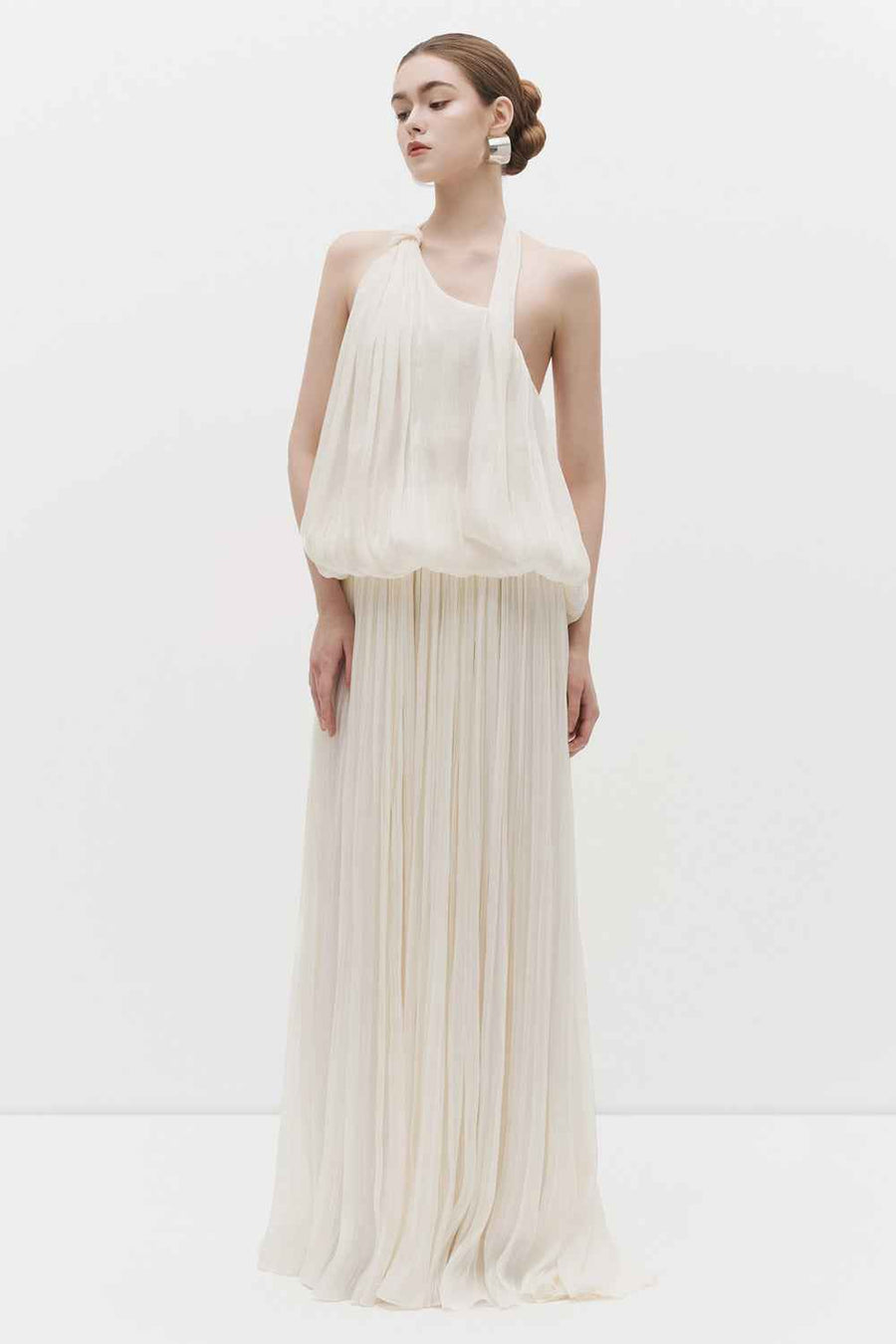 Lealia Bubble Pleated Maxi Dress