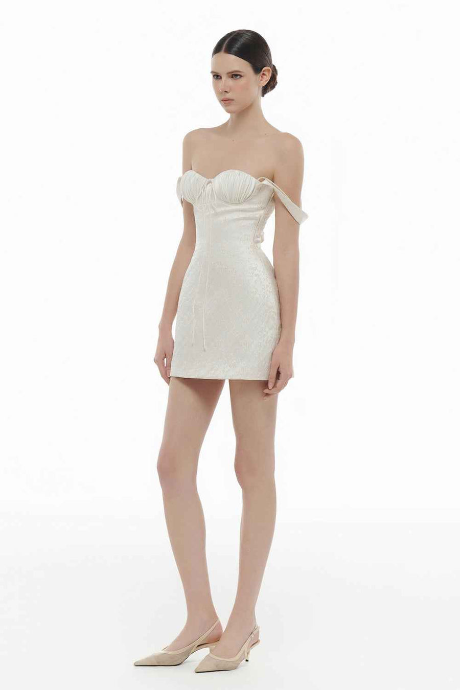 Liora Sweetheart Draped Mini Dress