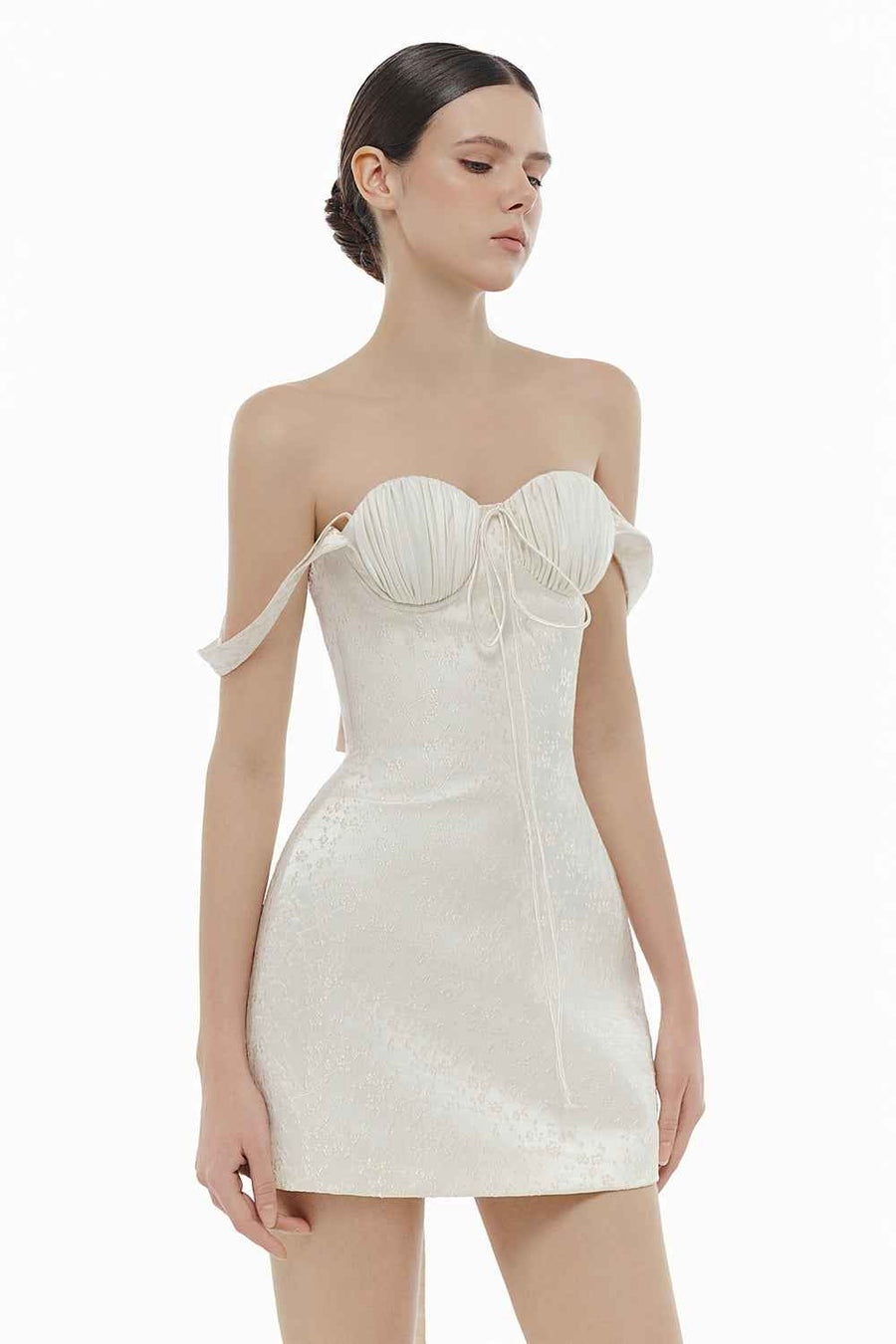 Liora Sweetheart Draped Mini Dress
