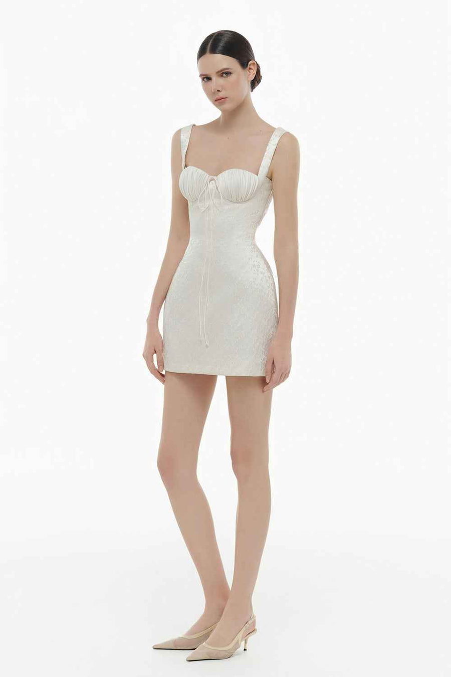 Liora Sweetheart Draped Mini Dress