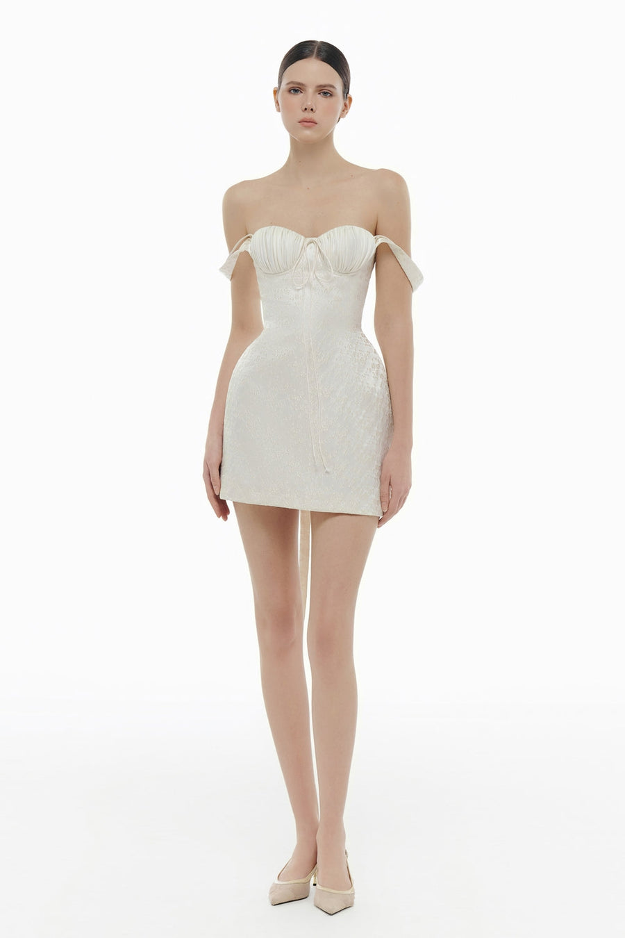 Liora Sweetheart Draped Mini Dress 6